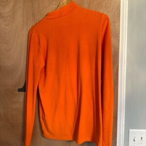 Orange mock neck long sleeve
